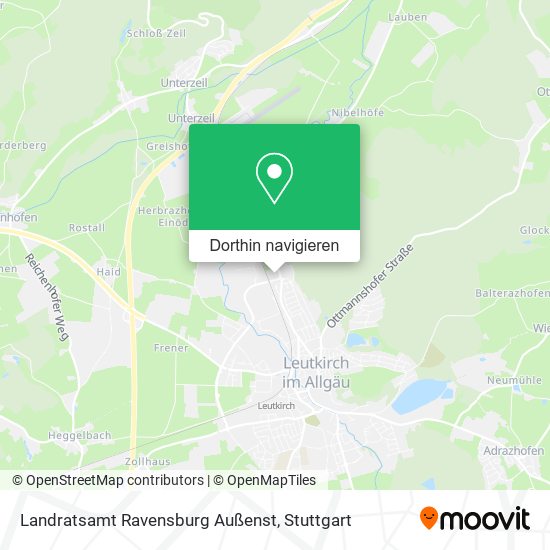 Landratsamt Ravensburg Außenst Karte