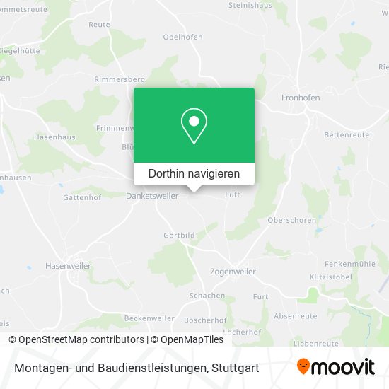 Montagen- und Baudienstleistungen Karte