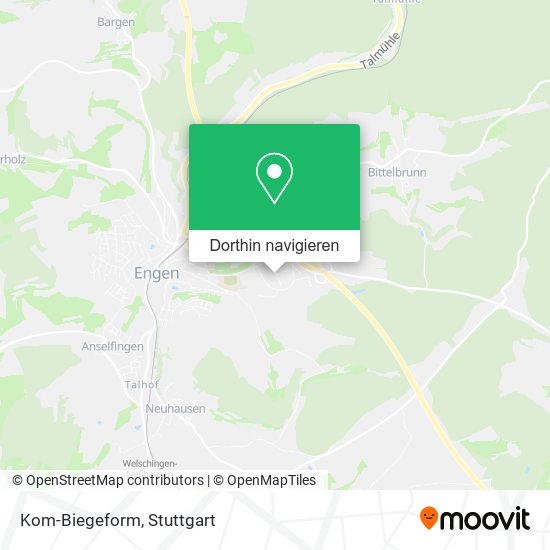 Kom-Biegeform Karte