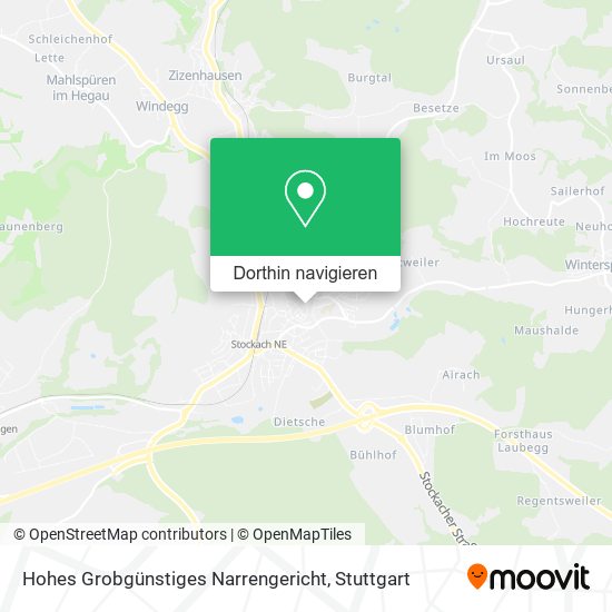 Hohes Grobgünstiges Narrengericht Karte
