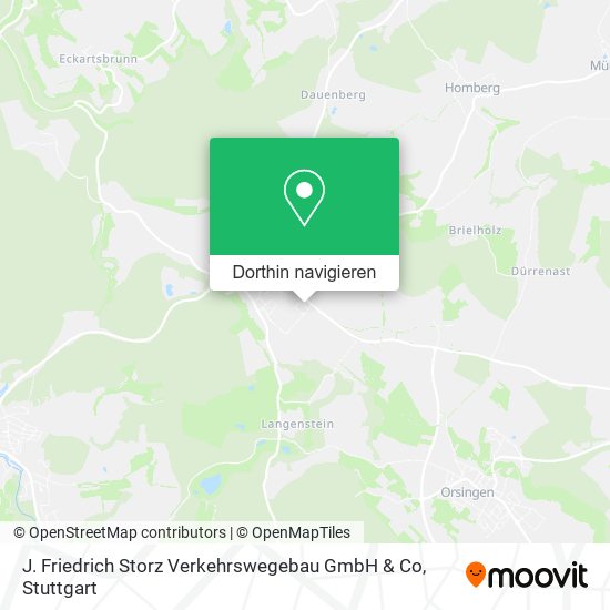 J. Friedrich Storz Verkehrswegebau GmbH & Co Karte
