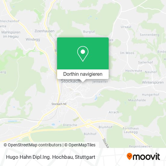 Hugo Hahn Dipl.Ing. Hochbau Karte