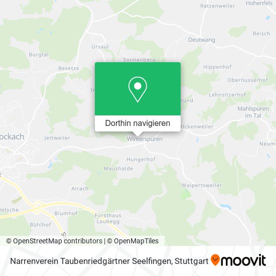 Narrenverein Taubenriedgärtner Seelfingen Karte