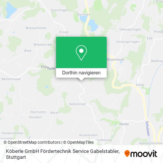 Köberle GmbH Fördertechnik Service Gabelstabler Karte