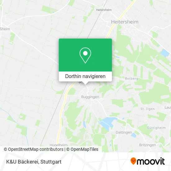 K&U Bäckerei Karte
