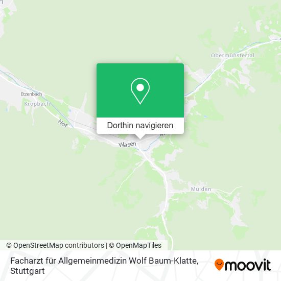 Facharzt für Allgemeinmedizin Wolf Baum-Klatte Karte
