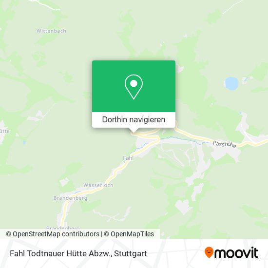 Fahl Todtnauer Hütte Abzw. Karte