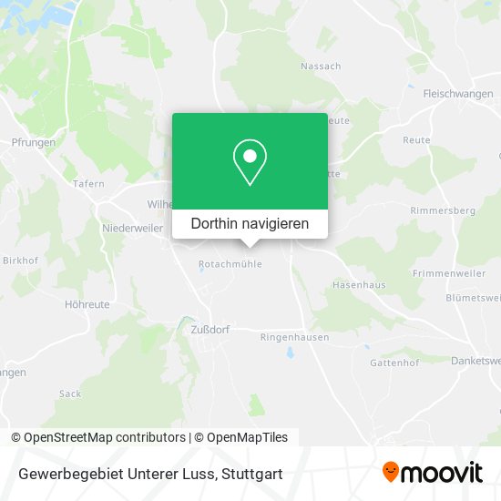 Gewerbegebiet Unterer Luss Karte