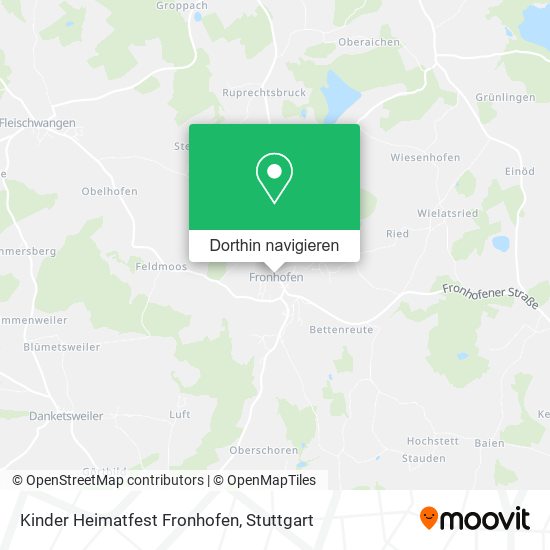 Kinder Heimatfest Fronhofen Karte