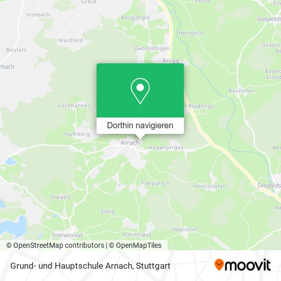 Grund- und Hauptschule Arnach Karte