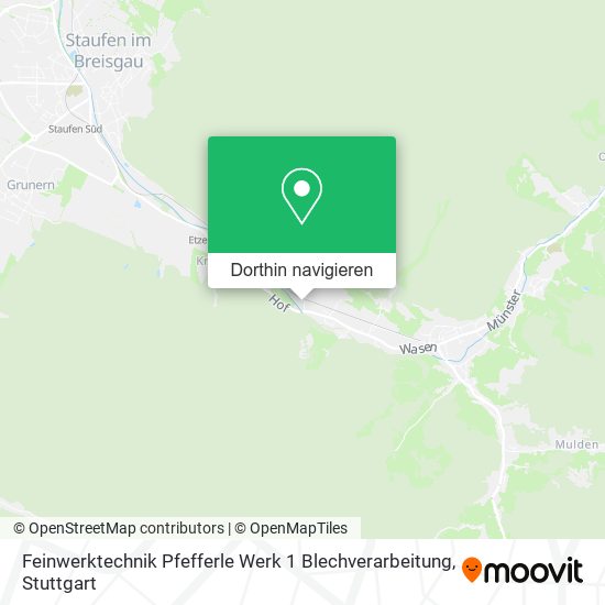 Feinwerktechnik Pfefferle Werk 1 Blechverarbeitung Karte