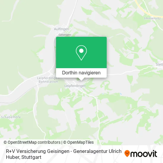 R+V Versicherung Geisingen - Generalagentur Ulrich Huber Karte