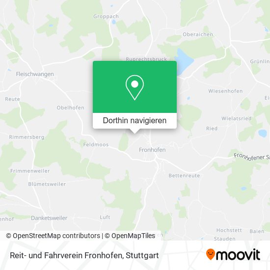 Reit- und Fahrverein Fronhofen Karte