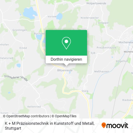 K + M Präzisionstechnik in Kunststoff und Metall Karte