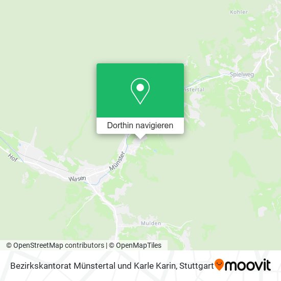 Bezirkskantorat Münstertal und Karle Karin Karte