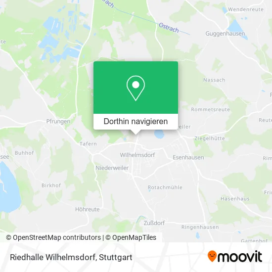 Riedhalle Wilhelmsdorf Karte