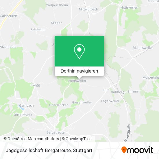 Jagdgesellschaft Bergatreute Karte