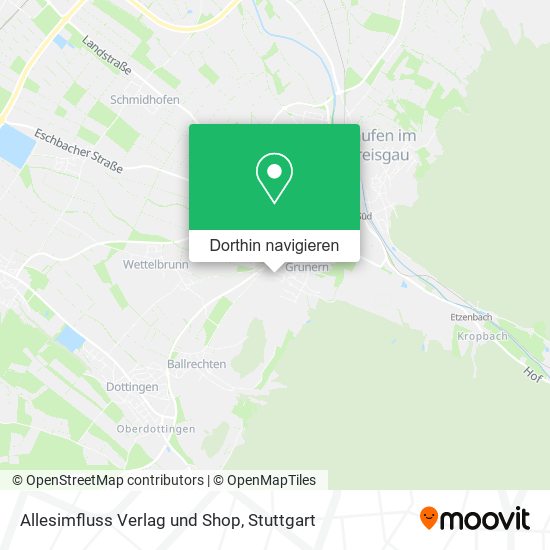 Allesimfluss Verlag und Shop Karte