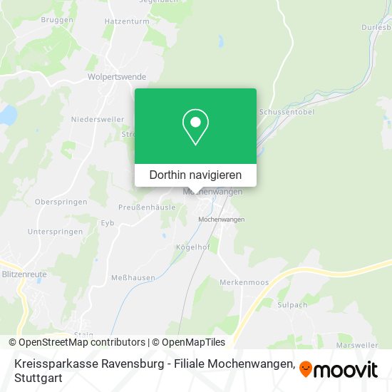 Kreissparkasse Ravensburg - Filiale Mochenwangen Karte