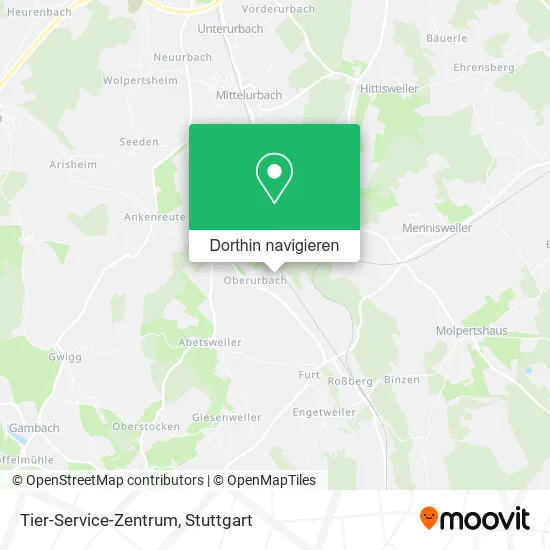 Tier-Service-Zentrum Karte