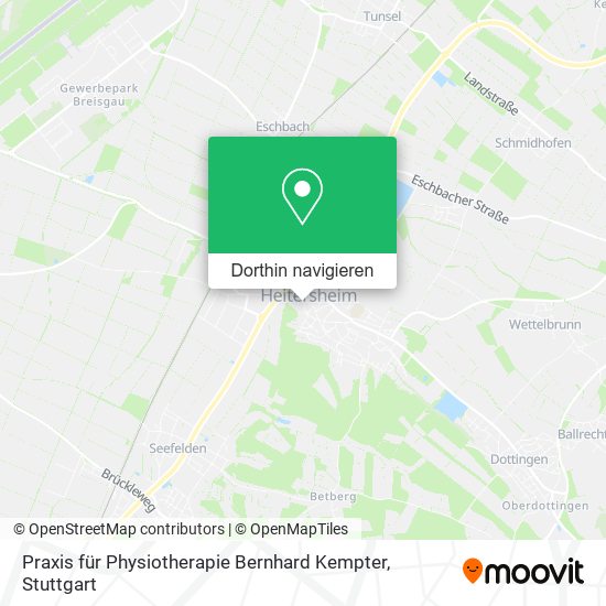 Praxis für Physiotherapie Bernhard Kempter Karte