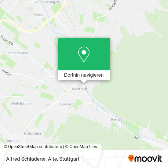 Alfred Schladerer, Alte Karte