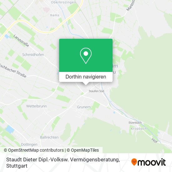 Staudt Dieter Dipl.-Volksw. Vermögensberatung Karte
