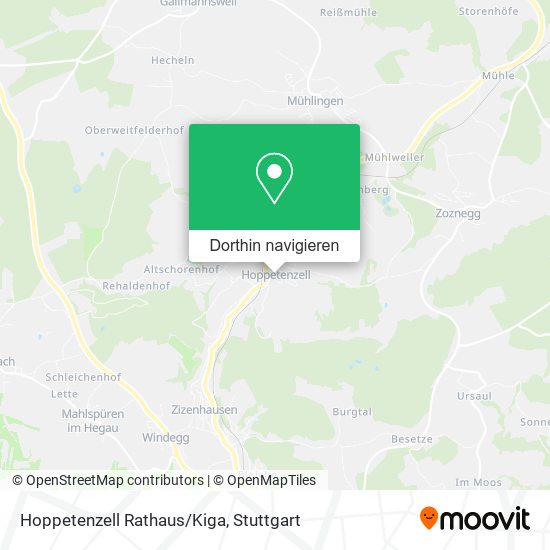 Hoppetenzell Rathaus/Kiga Karte