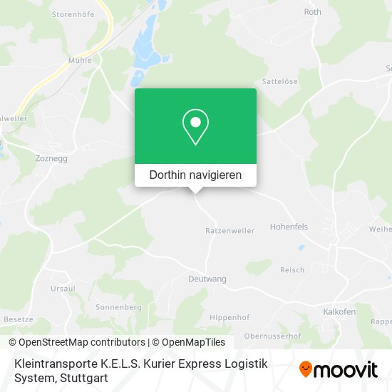 Kleintransporte K.E.L.S. Kurier Express Logistik System Karte