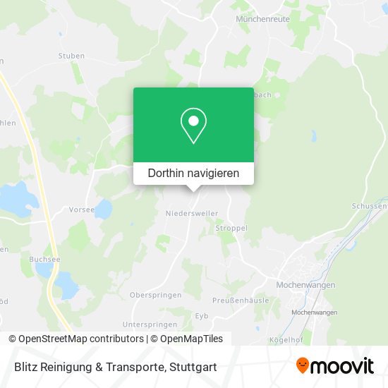 Blitz Reinigung & Transporte Karte