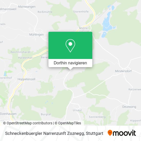 Schneckenbuergler Narrenzunft Zoznegg Karte