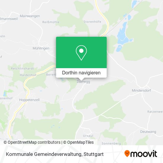 Kommunale Gemeindeverwaltung Karte
