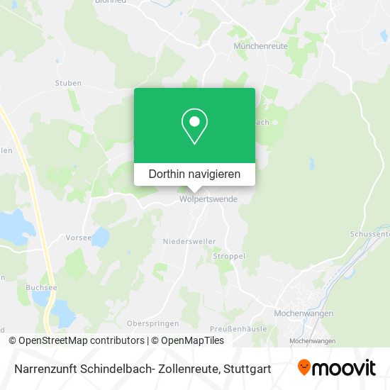 Narrenzunft Schindelbach- Zollenreute Karte