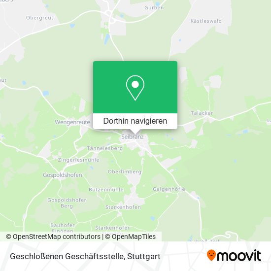 Geschloßenen Geschäftsstelle Karte