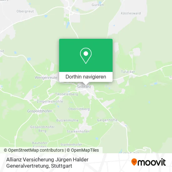 Allianz Versicherung Jürgen Halder Generalvertretung Karte
