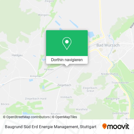 Baugrund Süd Erd Energie Management Karte