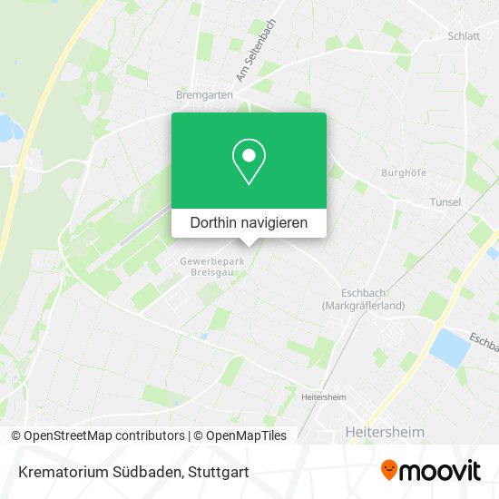 Krematorium Südbaden Karte