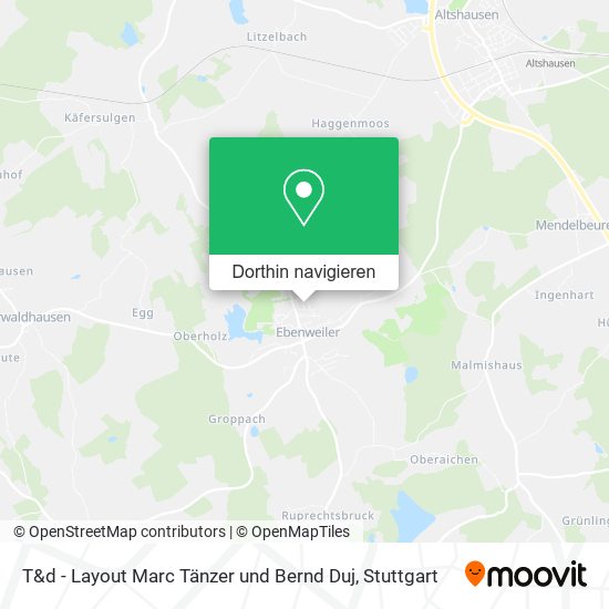 T&d - Layout Marc Tänzer und Bernd Duj Karte