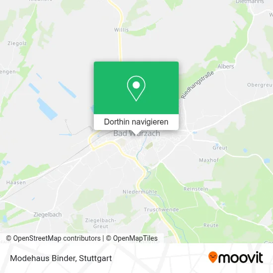 Modehaus Binder Karte