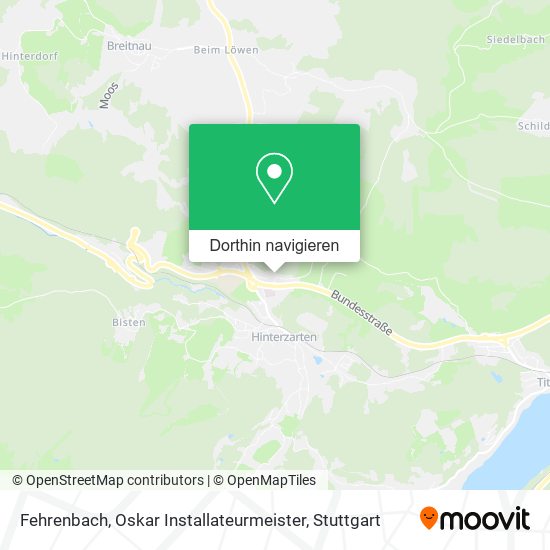 Fehrenbach, Oskar Installateurmeister Karte