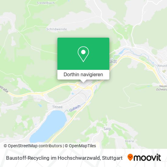 Baustoff-Recycling im Hochschwarzwald Karte