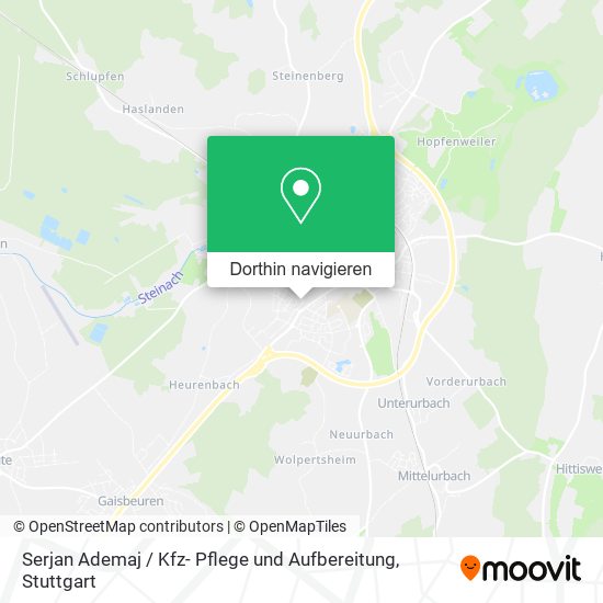 Serjan Ademaj / Kfz- Pflege und Aufbereitung Karte