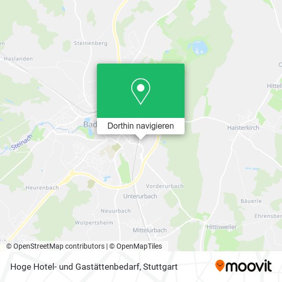 Hoge Hotel- und Gastättenbedarf Karte
