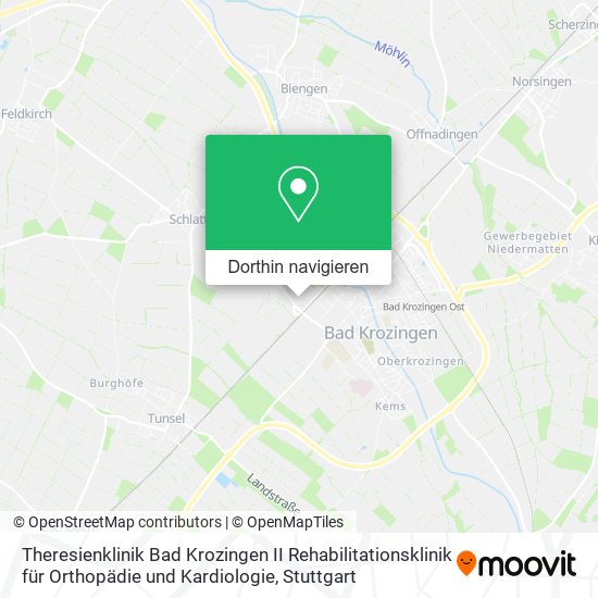Theresienklinik Bad Krozingen II Rehabilitationsklinik für Orthopädie und Kardiologie Karte