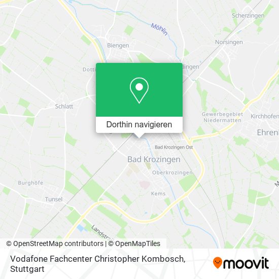 Vodafone Fachcenter Christopher Kombosch Karte