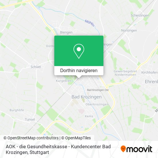 AOK - die Gesundheitskasse - Kundencenter Bad Krozingen Karte