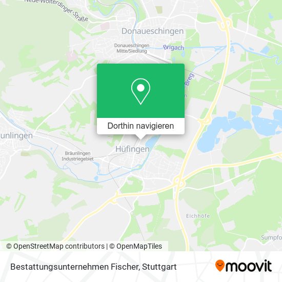 Bestattungsunternehmen Fischer Karte
