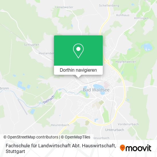 Fachschule für Landwirtschaft Abt. Hauswirtschaft Karte