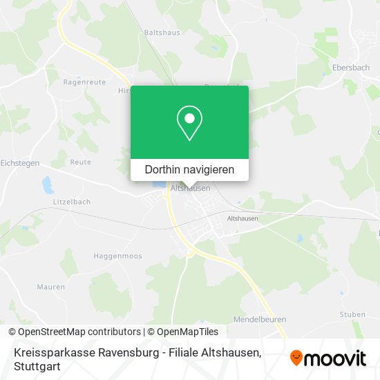 Kreissparkasse Ravensburg - Filiale Altshausen Karte