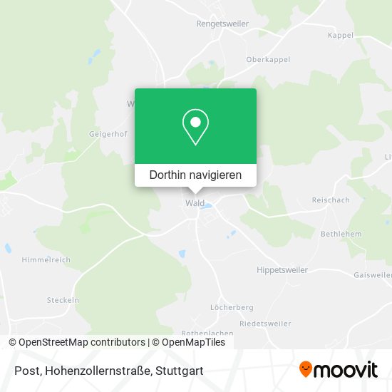 Post, Hohenzollernstraße Karte